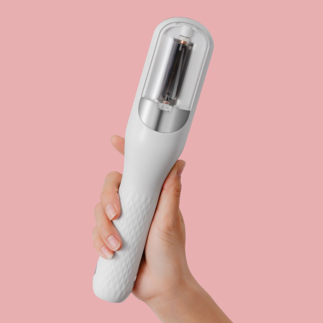 Automatic Split End Hair Trimmer - Cordless Hair Trimming Tool for Damaged Ends - Pink/Black/White