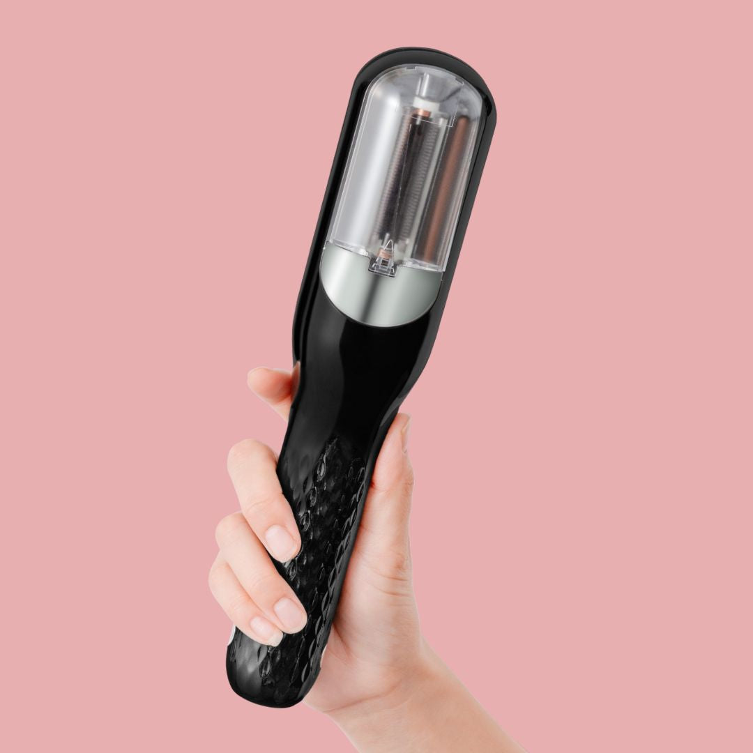 Automatic Split End Hair Trimmer - Cordless Hair Trimming Tool for Damaged Ends - Pink/Black/White